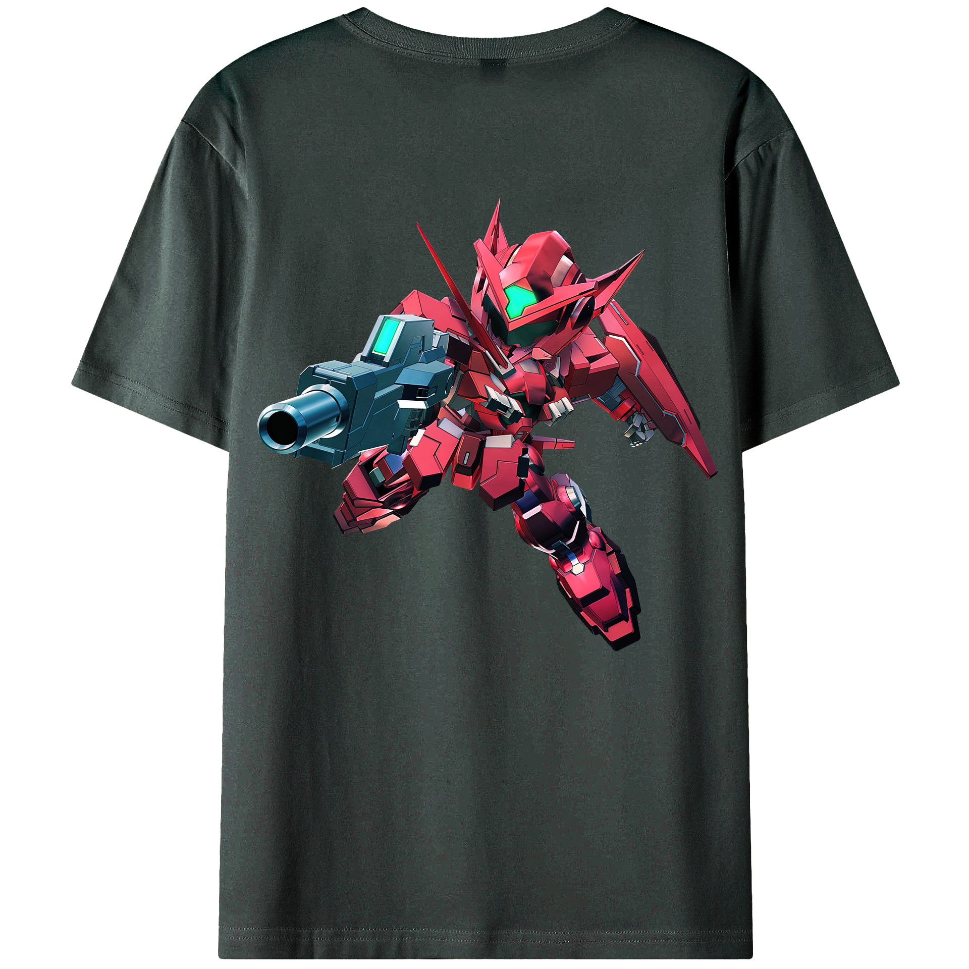 （画像用） 機動戦士ガンダム Mobile Suit Gundam 綿100％ メンズ半袖Tシャツ（バックプリント） 通気性